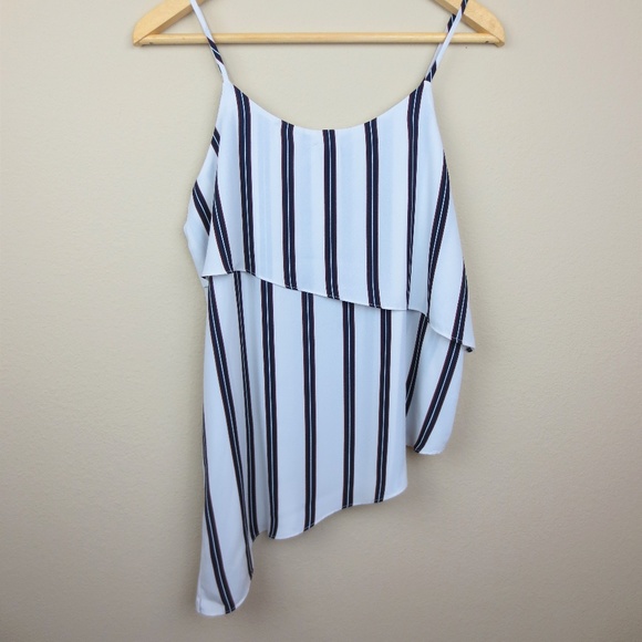 Soprano Striped Asymmetrical Tank Top - Picture 5 of 6